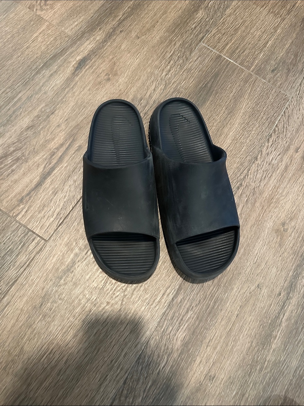 Men's Black Slide Sandals — Cushioned Comfort Slip-Ons